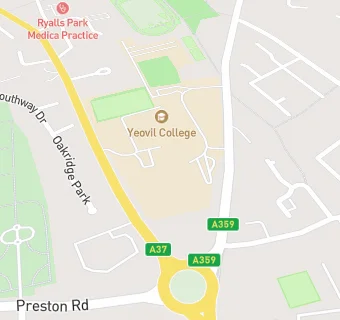 map for Yeovil College Nursery