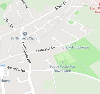 map for South Petherton Bowling Club