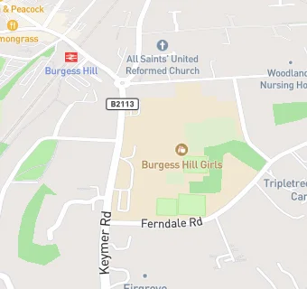 map for Burgess Hill Girls