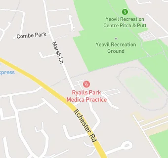 map for Ryalls Park Medical Centre - Yeovil