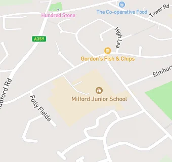 map for Milford Junior School