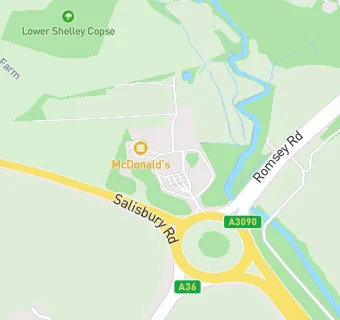 map for WEST WELLOW SERVICE STATION