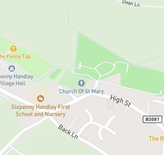 map for St Mary's Church Village Hall