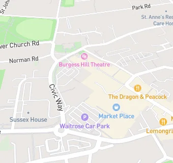 map for Burgess Hill Pantry