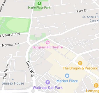 map for Burgess Hill Community Food Bank