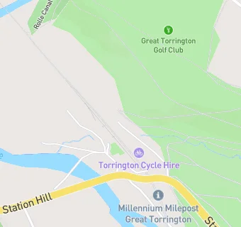 map for Torrington Cycle Hire