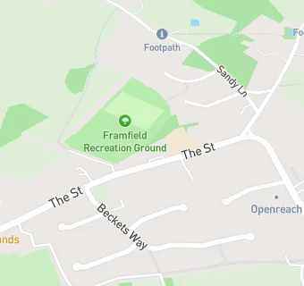 map for Framfield C of E School Kitchen