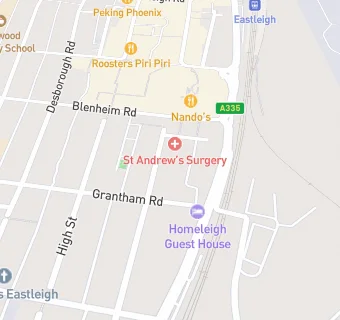 map for St. Andrew's Surgery