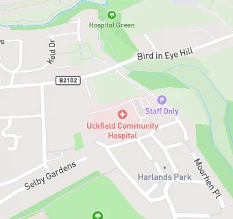 map for Uckfield Community Hospital