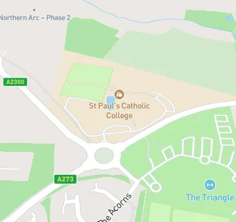 map for St Paul's Catholic College