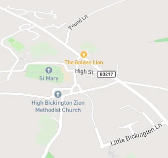 map for High Bickington Primary School