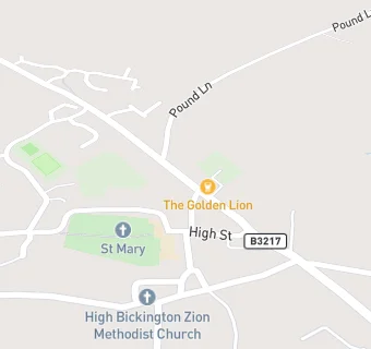 map for High Bickington Community Shop Ltd