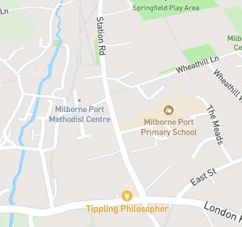 map for Milborne Port Primary School