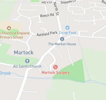 map for Church Street Surgery, Martock