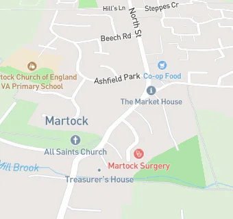 map for Martock Christian Fellowship