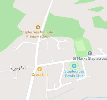 map for Staplecross Lunch Club