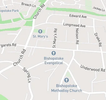 map for Bishopstoke Evangelical Church