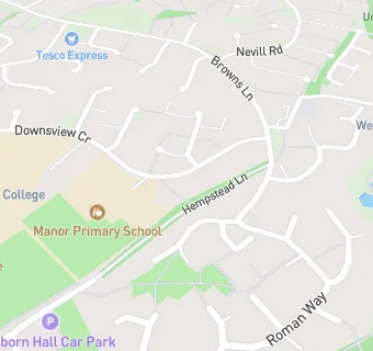 map for Manor Primary School