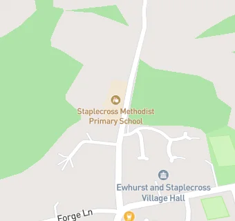 map for Staplecross Methodist Primary School