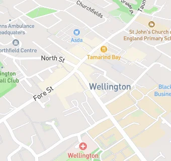 map for Wellington Baptist Church