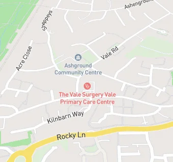 map for Vale Surgery