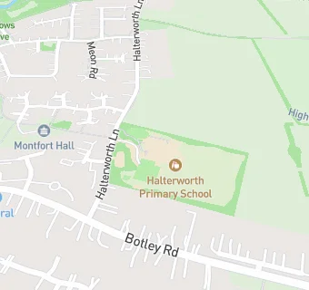 map for Halterworth Primary School