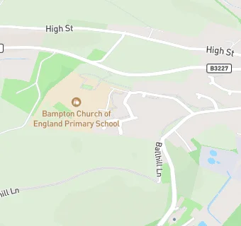 map for Bampton C of E Primary School