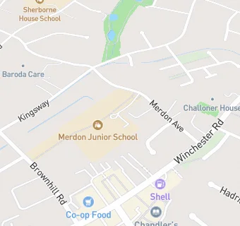 map for Merdon Junior School