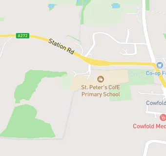 map for St Peter's CofE (Aided) Primary School