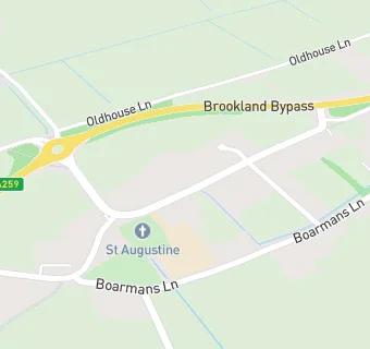 map for Brookland Church of England Primary School