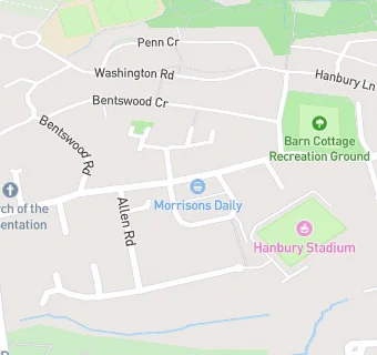 map for Bentswood Hub