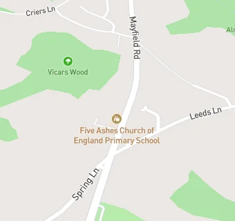 map for Five Ashes CofE Primary School