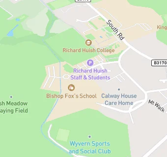 map for Bishop Fox's Community School