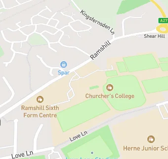 map for Churchers College