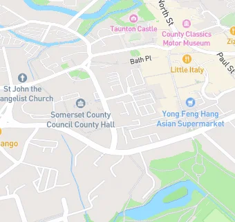 map for Taunton Masonic Hall