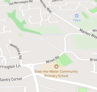 map for East The Water Primary School