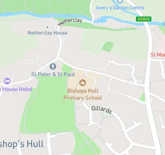 map for Bishops Hull Primary School