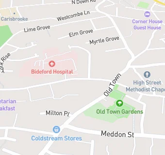 map for Bideford Medical Centre