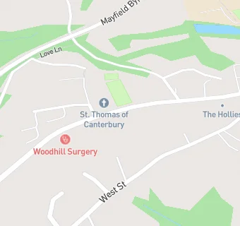 map for Woodhill Surgery