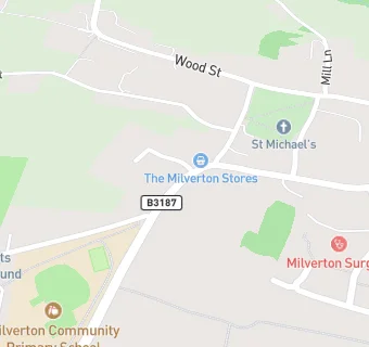 map for Milverton Stores