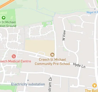 map for Creech St Michael Church of England Primary School