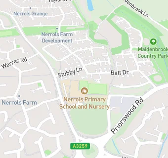 map for Nerrols Primary School and Nursery