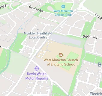 map for West Monkton Church of England School