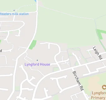 map for Lyngford Park Surgery