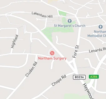 map for Northam Surgery