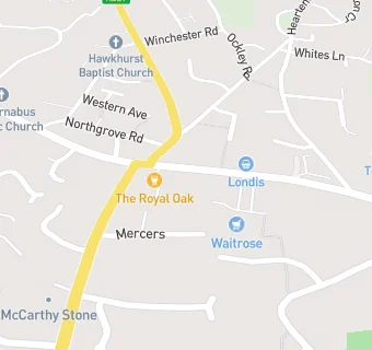 map for Weald View Medical Practice - Hawkhurst