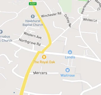 map for Hawkhurst Pharmacy