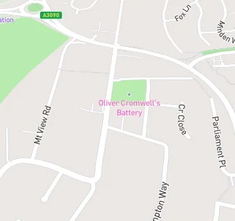 map for Olivers Battery Dental Surgery