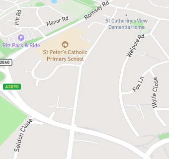 map for St Peters RC School