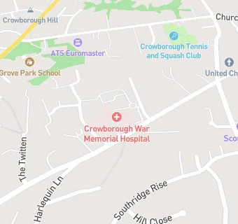 map for Crowborough War Memorial Hospital